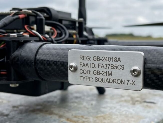 Placas identificativas para drones en Valencia