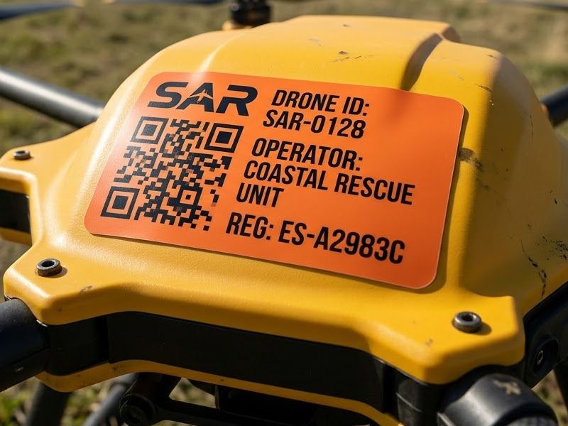 Placas identificativas para drones en Valencia
