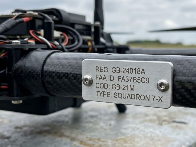 Placas identificativas para drones en Valencia