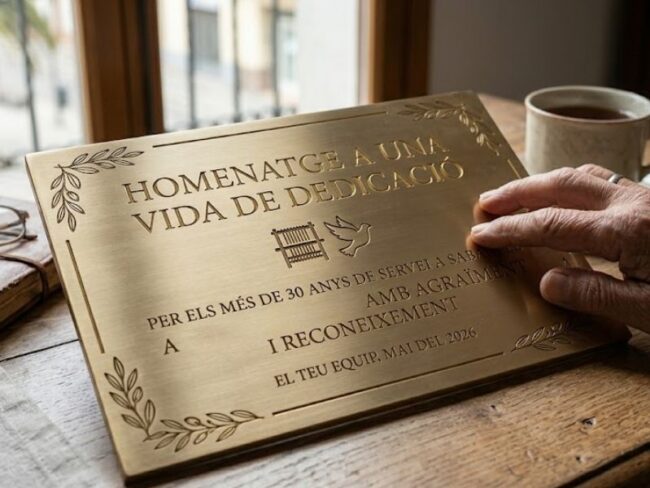 Placas para jubilaciones en Valencia