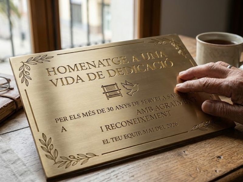 Placas para jubilaciones en Valencia